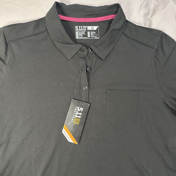 511 Tactical Women’s Performance Moisture Wicking Longsleeve Polo Black XL NWT - Picture 3 of 16